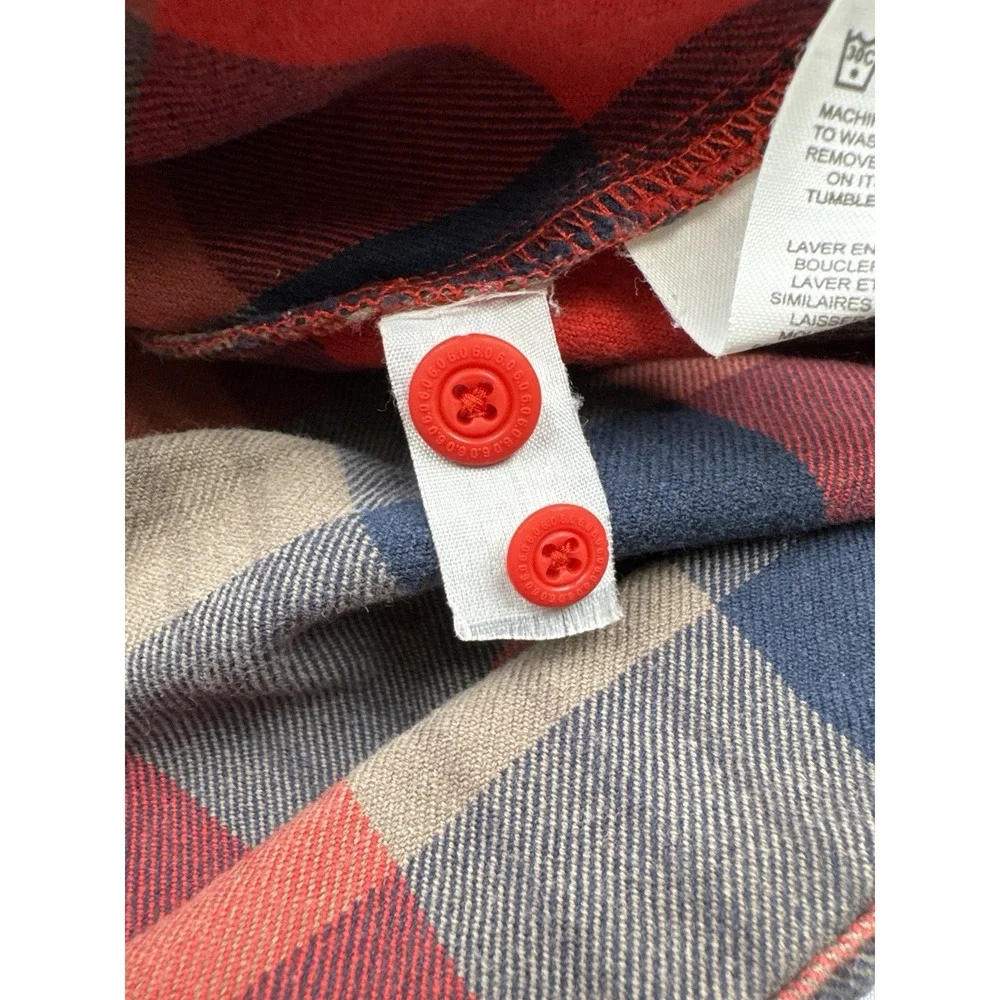 Nike 6.0 Plaid Flannel Button Up Shirt Red Navy Skateboarding Size XL
